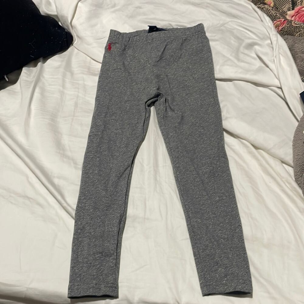 Ralph Lauren 6 Heather grey elastic waist pull on legging worn once euc